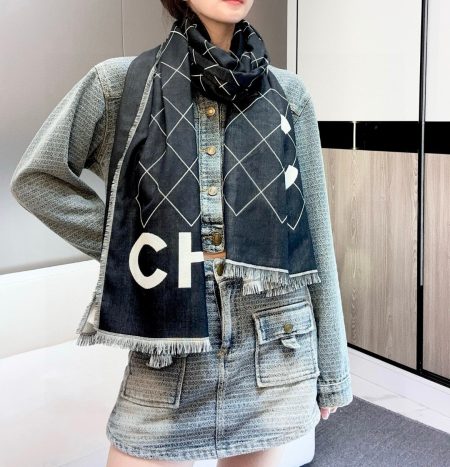 25S scarf series launch. 70x200cm, wool and silk blend. Lightweight, soft, anti-static. High-density jacquard weave for clear patterns. Fringed edges.