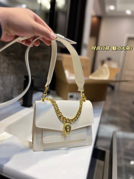 BVLGARI So Black unisex bag with edgy biker style and acrylic chain, versatile for all outfits. Surprisingly affordable.