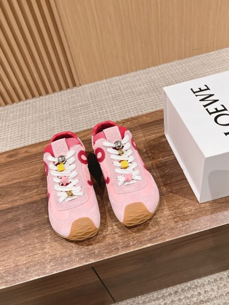 Loewe Ballet Runner 2.0 sneakers feature a redesigned toe and heel for superior comfort. Made from imported suede, calfskin, and trench fabric with original mold soles. Unisex sizes 35-45.