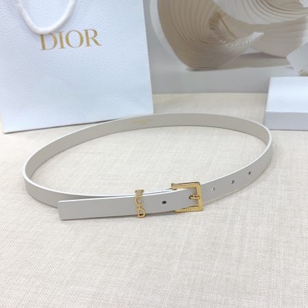 Dior belt, 2.0cm, double-sided genuine leather, lengths 75-100cm, brass hardware.