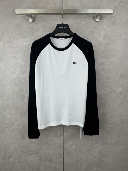 Celine 25ss new Triomphe cotton knit long sleeve T-shirt. Size S/M/L.