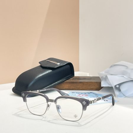 Top quality Chrome Hearts eyeglass frames, model Bonennoisseur II, size 57-20-146, sterling silver.