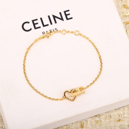 Celine C Triomphe Bracelet: Classic logo, minimalist design. Versatile, high-quality craftsmanship with clear engraving. Chic and stylish for daily wear.