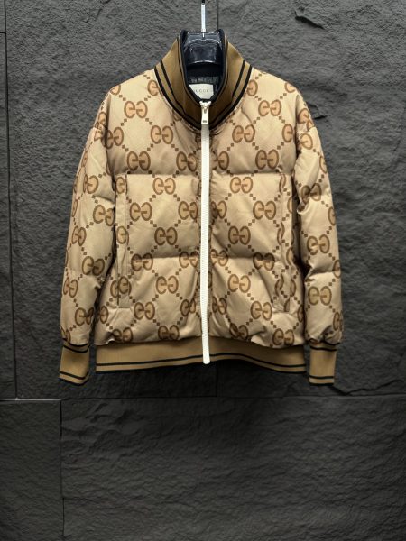 Gucci new logo printed baseball jacket